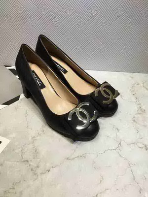 CHANEL Shallow mouth Block heel Shoes Women--032